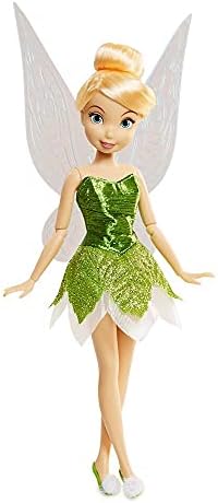 Disney Store Official Disney Princess Classic Doll (Tinker Bell from Peter Pan), 11 Inches, Includes Brush with Molded Details, Fully Posable Toy in Classic Outfit - Disney Princess Toys for Girls