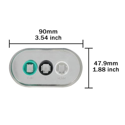 50/5 uF 50+5 MFD 370V 440V 450V Oval Dual Run Start AC Capacitor 50 5 uF 370 440 450 Volt VAC CBB65 Air Conditioner Capacitors for AC Unit Fan Motor Start or Condenser Straight Cool
