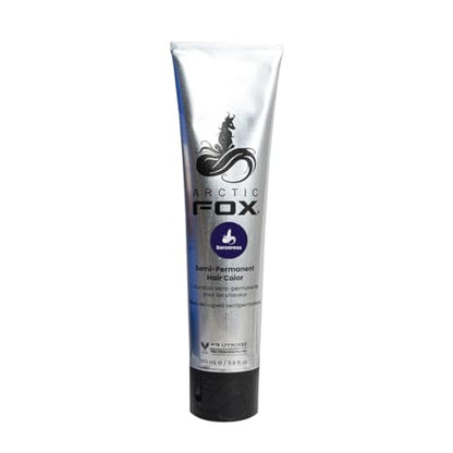 Arctic Fox Semi-Permanent Hair Color Dye, Vegan & Cruelty-Free, Ammonia-Free, Peroxide-Free, Conditioning, Midnight Blue, Sorceress, For All Hair Types, 5.6 Fl Oz (Pack of 2)