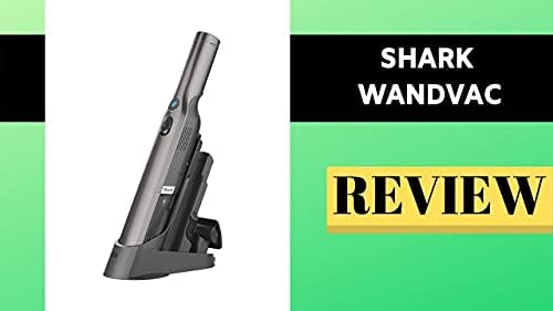 Shark WV201 WANDVAC Handheld Vacuum Lightweight at 1.4 Pounds with Powerful Suction, Charging Dock, Single Touch Empty and Detachable Dust Cup (WV201BLK Black) (Renewed)