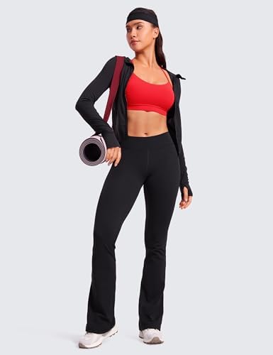 CRZ YOGA Butterluxe Womens Y Back Sports Bra - Padded Racerback Low Impact Spaghetti Thin Strap Workout Yoga Top