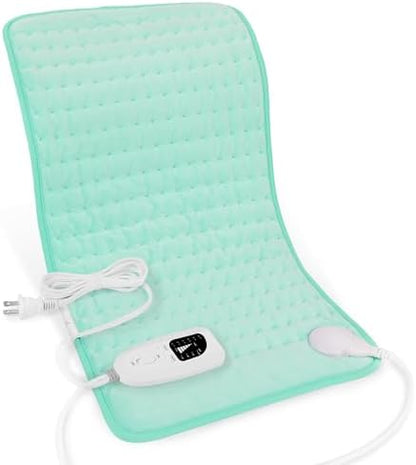 Heating Pad-Electric Heating Pads for Back,Neck,Abdomen,Moist Heated Pad for Shoulder,Knee,Hot Pad for Arms and Legs,Dry&Moist Heat & Auto Shut Off(Babygreen, 12''×24')