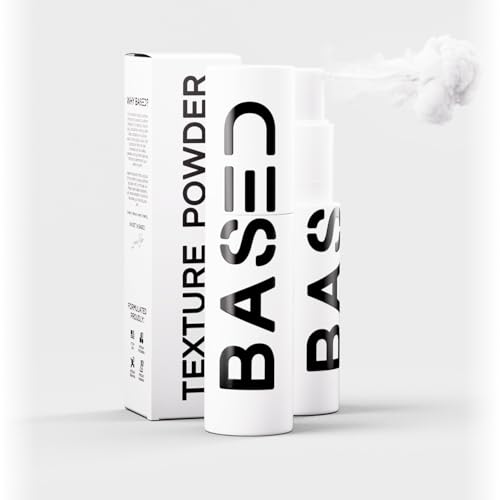 BASED Hair Texturizing Powder, Lightweight & Volumizing Hair Styling Powder with Matte Finish, Add Texture to Hair with Medium Hold, Best for Short to Medium Hair, (1.69oz Bottle, Pack of 1)