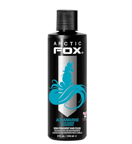 ARCTIC FOX Vegan and Cruelty-Free Semi-Permanent Hair Color Dye (8 Fl Oz, AQUAMARINE)