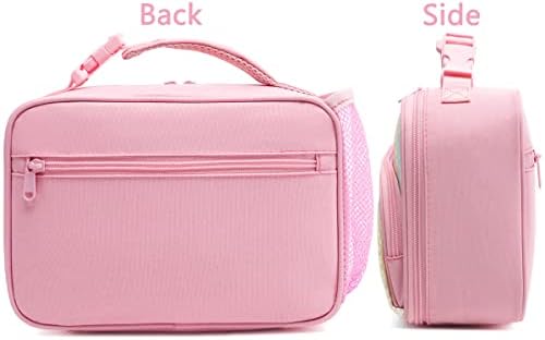 FlowFly Kids Lunch box Insulated Soft Bag Mini Cooler Back to School Thermal Meal Tote Kit for Girls, Boys,Glitter-RainBow