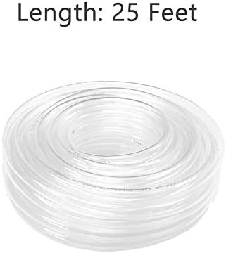 Eastrans 25ft x 3/4" ID Clear Vinyl Tubing, Flexible Hybrid PVC Tubing Hose, Lightweight Plastic Tube UV Chemical Resistant Vinyl Hose, BPA Free and Non Toxic