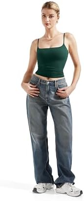 SUUKSESS Women Sexy Square Neck Tank Top Summer Y2K Going Out Basic Cami Shirt