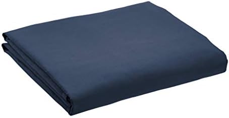 Amazon Basics Lightweight Ruffled Bed Skirt, Classic Style, Soft and Stylish 100% Microfiber with 16" drop-Queen, Navy Blue, Solid