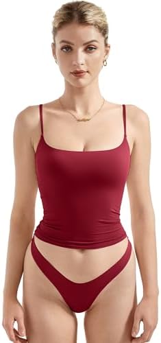 SUUKSESS Women Sexy Square Neck Tank Top Summer Y2K Going Out Basic Cami Shirt