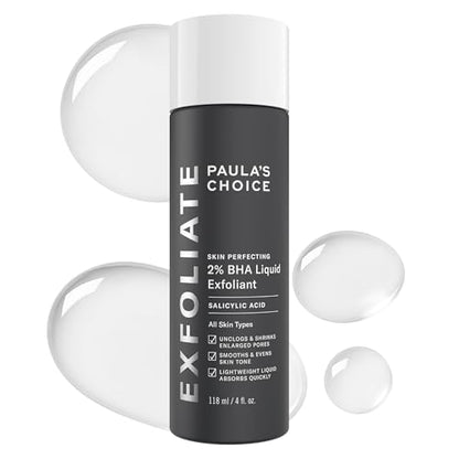 Paula's Choice SKIN PERFECTING 2% BHA Liquid Exfoliant Polish, Salicylic Acid Facial Exfoliator Polish for Enlarged Pores, Wrinkles & Fine Lines, Suitable for Blackhead-Prone Skin, Fragrance-Free