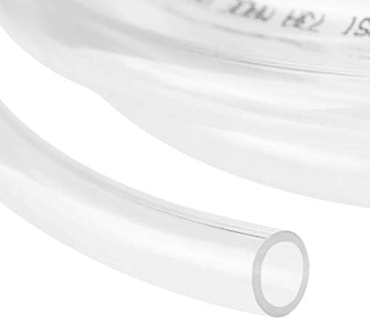 Eastrans Clear Vinyl Tubing Flexible PVC Tubing, Hybrid PVC Hose, Lightweight Plastic Tube, by 1/2 Inch ID, 50-Feet Length