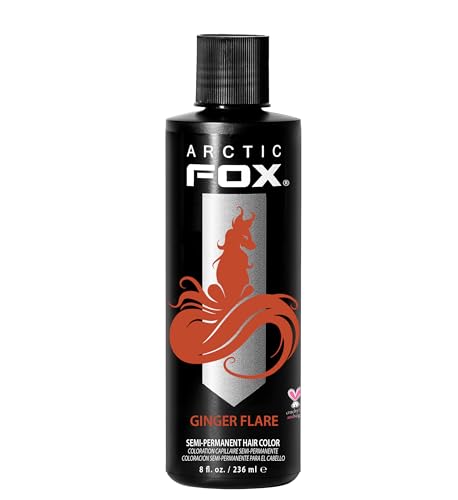 ARCTIC FOX Vegan and Cruelty-Free Semi-Permanent Hair Color Dye (8 Fl Oz, GINGER FLARE)