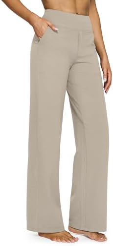 G4Free Yoga Pants Women Wide Leg Pants with Pockets High Waist Stretch Dress Casual Sweatpants Petite/Regular/Tall