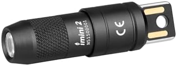 OLIGHT IMINI 2 EDC Rechargeable Keychain Flashlight, 50 Lumens Compact and Portable Mini LED Keyring Lights with Built-in Battery Ideal for Everyday Carry and Emergencies (Black)