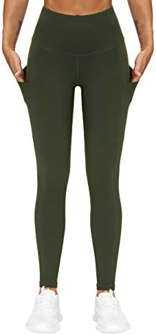THE GYM PEOPLE Thick High Waist Yoga Pants with Pockets, Tummy Control Workout Running Yoga Leggings for Women