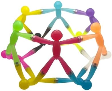 MAGMEN Enhanced Grip Magnetic Fidget Figures for Kids 3-8 & Toddlers | 10-Piece Opaque Colors Multipurpose Magnets Set for Travel, Road Trip, Office & Stocking Stuffer Gifts.