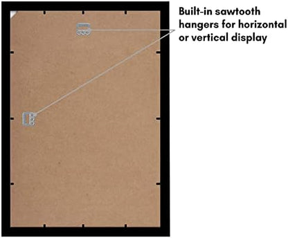 Americanflat 12x18 Poster Frame with Shatter-Resistant Glass - Signature Collection - Gallery-Style Frames Made of Engineered Wood - Photo Frame for Wall Display - Black