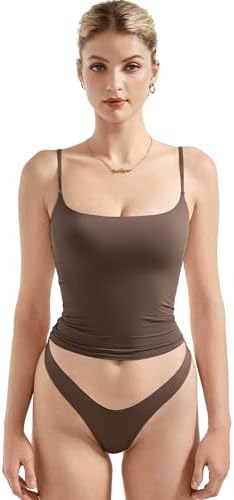 SUUKSESS Women Sexy Square Neck Tank Top Summer Y2K Going Out Basic Cami Shirt