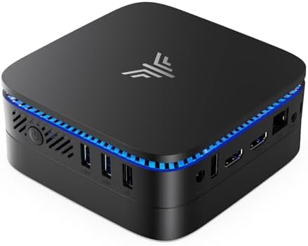 KAMRUI AK1PLUS Mini PC, N95 Processor (up to 3.4GHz), 8GB DDR4 RAM 256GB M.2 SSD, Mini Desktop Computer Support 2.5" SSD, Dual 4K, WiFi, Ethernet for Business, Office, Home