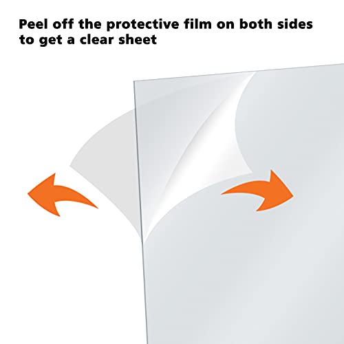 Egofine Plexiglass Sheets Acrylic Sheets 6 Pack of 16x20’’ 0.04 Thick Clear Plastic Cast Transparent Plexi Glass for Crafting Projects, Replacement Picture Frame Glass, DIY Display, Easy to Cut