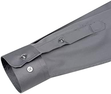 J.VER Men's Dress Shirts Solid Long Sleeve Stretch Wrinkle-Free Formal Shirt Business Casual Button Down Shirts