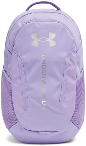 Under Armour Unisex Hustle 6.0 Backpack, (538) Transparent/Transparent/Metallic Silver, One Size Fits Most