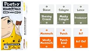 Exploding Kittens Poetry for Neanderthals Expansion Pack 2+ Players - Ages 7+ - 15 Minutes to Play - Original Game Required, 500 Cards - Party Game, Family Game Night, Kid and Adult Card Game