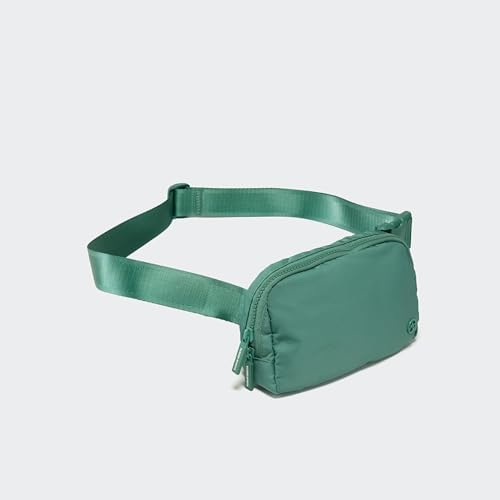 Pander Two Way Zipper Fanny Pack Nylon Everywhere Belt Bag for Women, Water Repellent Waist Packs, Crossbody Bags with Adjustable Strap (Eucalyptus Green)