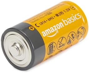 Amazon Basics 24-Pack C Cell Alkaline All-Purpose Batteries, 1.5 Volt, 5-Year Shelf Life