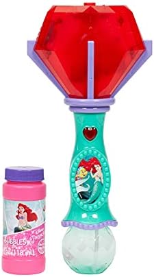 Little Kids Disney Little Mermaid Lights and Sound Musical Bubble Wand, Bubble Solution Included, Multi