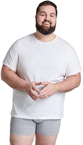 Fruit of the Loom Men's Undershirts, Moisture Wicking & Tag Free, Short Sleeve Crew T-Shirts