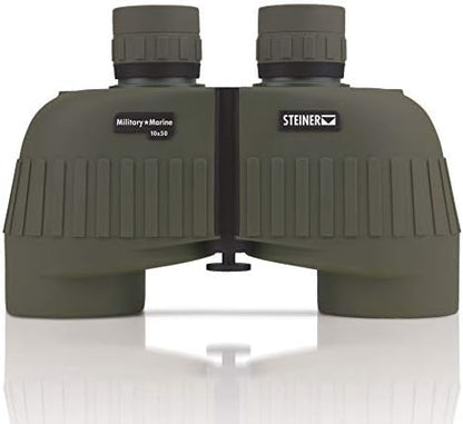 Steiner Military-Marine Series Binoculars, Lightweight Tactical Precision Optics for Any Situation, Waterproof, Green, 10x50