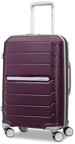 Samsonite Freeform Hardside Carry-On Luggage with Spinner Wheels - Hardshell Suitcase - TSA, Airline-Approved - Expandable Hard Shell, Smooth Rolling Wheels for Lightweight Travel - Amethyst Purple