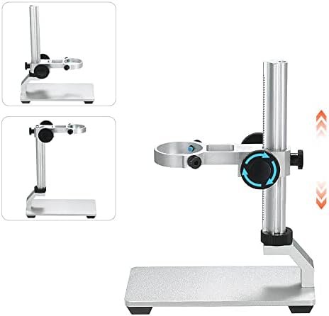 Ninyoon Universal Microscope Stand Pro, Stable Professional Aluminum Alloy Scope Base Holder Support Bracket for Max Diameter 1.4" USB Digital Wireless WiFi Microscope Endoscope Magnifier Camera