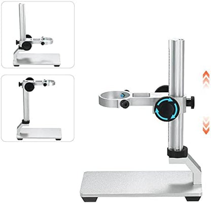 Ninyoon Universal Microscope Stand Pro, Stable Professional Aluminum Alloy Scope Base Holder Support Bracket for Max Diameter 1.4" USB Digital Wireless WiFi Microscope Endoscope Magnifier Camera