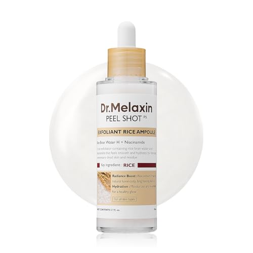 Peel Shot Glow White Rice Peeling Ampoule, Soft Exfoliating Face and Body Scrub Dead Skin Cells Remover for All Skin Types korean skin care 80ml