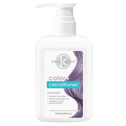Keracolor Color + Clenditioner 3-in-1 Color-Depositing Conditioner, Gently Cleanses & Conditions, Semi-Permanent Hair Color, 23 Shades, 12 Fl Oz