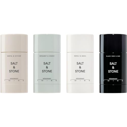 SALT & STONE Aluminum Free Deodorant | Extra Strength 48 Hour Protection for Women & Men | Made with Seaweed Extracts, Shea Butter & Prebiotics (Mini Deodorant Discovery Set)