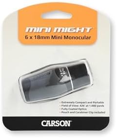 Carson MiniMight 6x18mm Pocket Monocular with Carabiner Clip (MM-618)