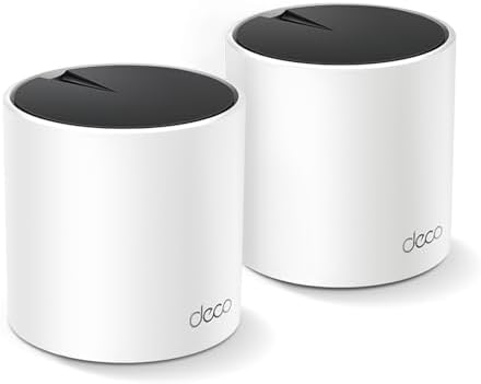 TP-Link Deco X55 AX3000 WiFi 6 Mesh System - Covers up to 4500 Sq.Ft, Replaces Wireless Router and Extender, 3 Gigabit Ports per Unit, Supports Ethernet Backhaul, Deco X55(2-Pack)
