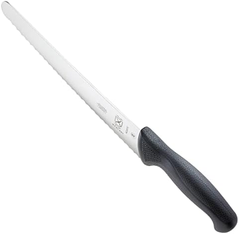 Mercer Culinary M23210 Millennia Black Handle, 10-Inch Wide Wavy Edge, Bread Knife