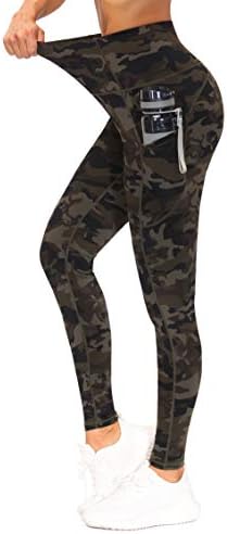 THE GYM PEOPLE Thick High Waist Yoga Pants with Pockets, Tummy Control Workout Running Yoga Leggings for Women