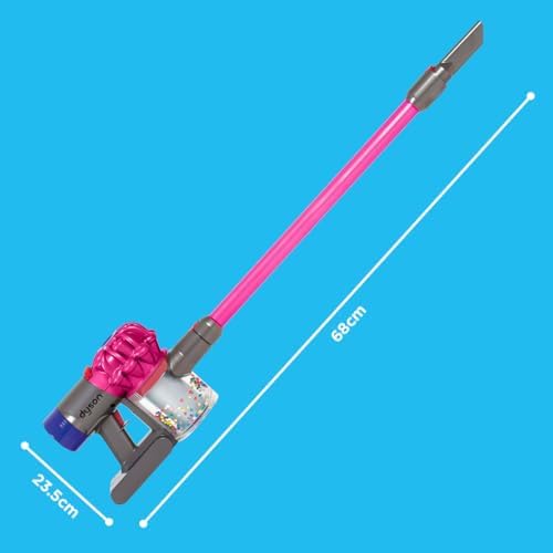 Casdon Dyson Cordless Vacuum Pink | Interactive & Officially Licensed Toy Dyson Vacuum For Children Aged 3+ | Realistic Role-Play Fun!