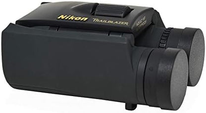 Nikon Trailblazer 8x25 ATB Black Binoculars 8218 | Waterproof, Fogproof, Dual-hinge design, Compact Binocular, Black Rubber Armoring, Mutlilayer-coated lenses | Official Nikon USA Model