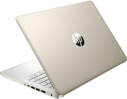 HP Touchscreen Laptop Computer for College Student Home Study, 1-Year Office, 16GB RAM, 512GB PCIe SSD, Intel Processor, 14 inch, WiFi 6, Bluetooth, HDMI, Windows 11 Home S, Pale Gold