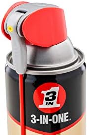 3-IN-ONE Professional Garage Door Lubricant with Smart Straw Sprays 2 Ways, 11 OZ Twin Pack, 100584, Clear