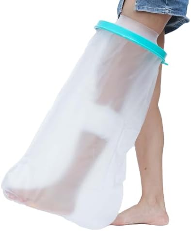 Cast Covers for Shower Leg, Waterproof Cast Cover for Showering, Cast Protector for Shower Leg Adult, Shower Boots for Foot After Surgery, Knee, Ankle, Foot (Diameter - 9.8") Extra Large
