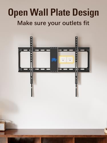 Mounting Dream TV Mount Fixed for Most 42-84 Inch Flat Screen TVs, TV Wall Mount Bracket up to VESA 600 x 400mm and 132 lbs - Fits 16"/18"/24" Studs - Low Profile and Space Saving MD2163-K
