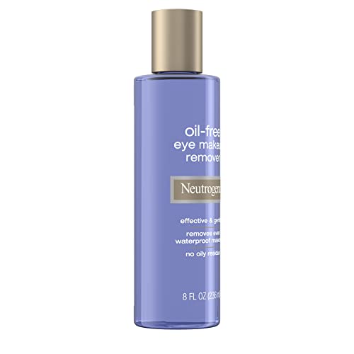 Neutrogena Gentle Oil-Free Eye Makeup Remover & Cleanser for Sensitive Eyes, Non-Greasy Makeup Remover, Removes Waterproof Mascara, Dermatologist & Ophthalmologist Tested, 8.0 fl. oz (Pack of 2)