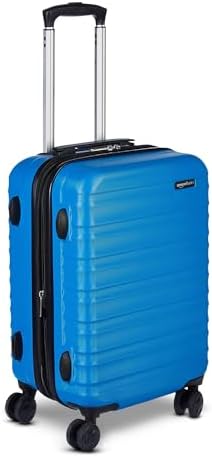 Amazon Basics 21" Hardside Carry-On Luggage, Hardshell Suitcase With Wheels, Expandable For Up to 25% More Space, With Scratch-Resistant Surface, Four Multi-directional Wheels, Light Blue